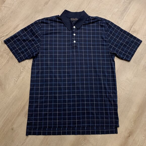 Brooks Brothers Polo Shirt Men's Small S Navy Blue 100% Double Mercerized Cotton - Picture 1 of 6